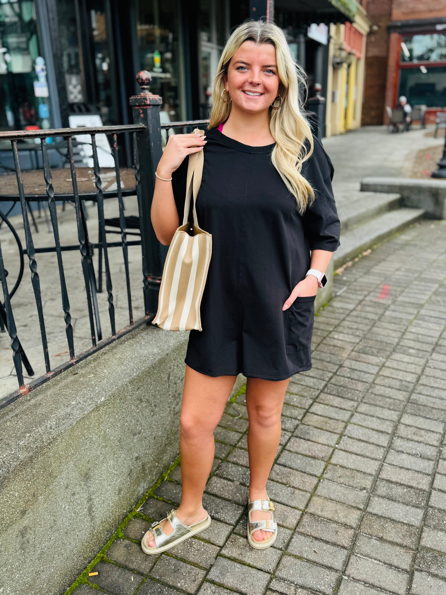 Onyx pocket romper
