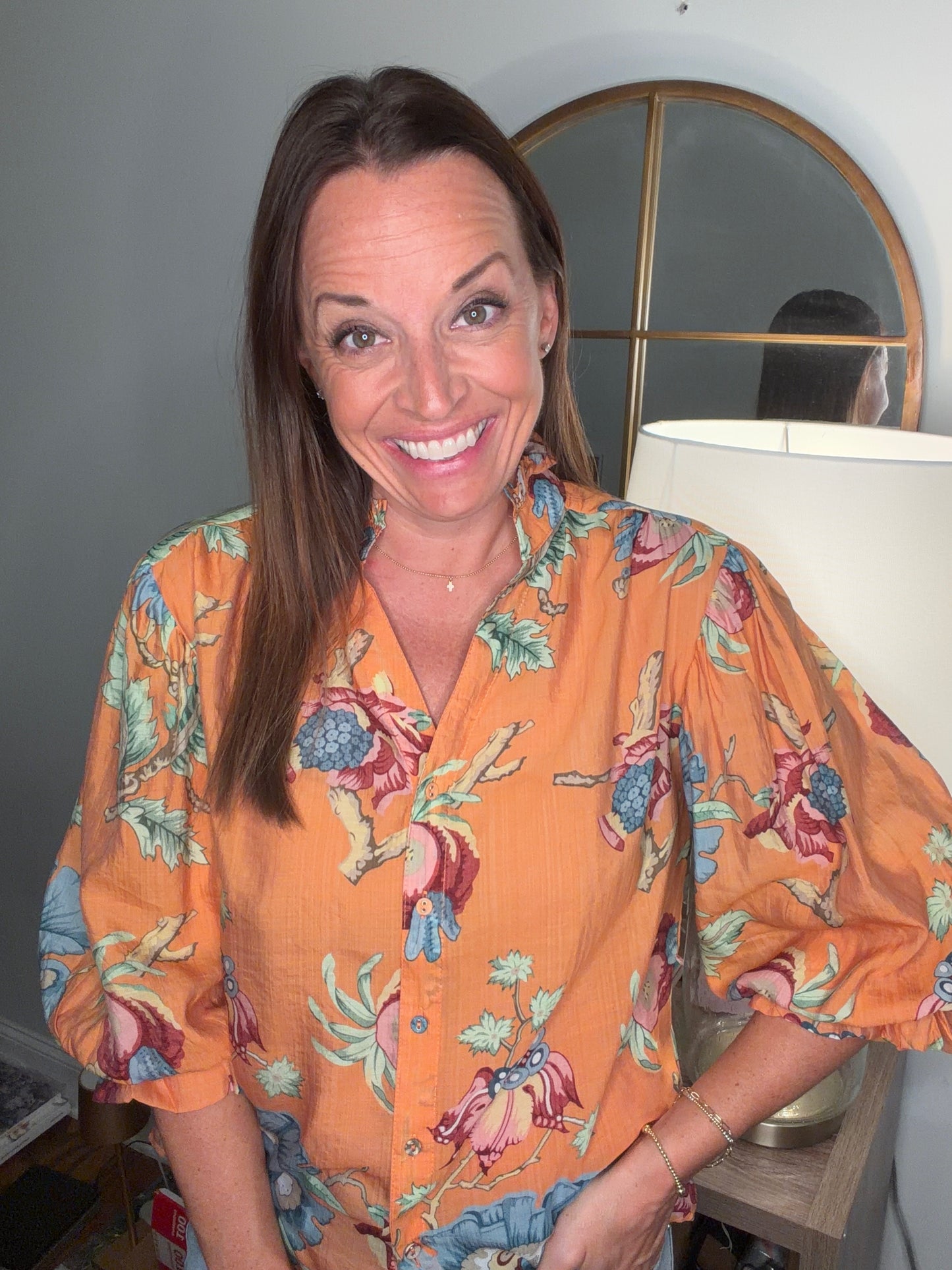 Coral botanical top