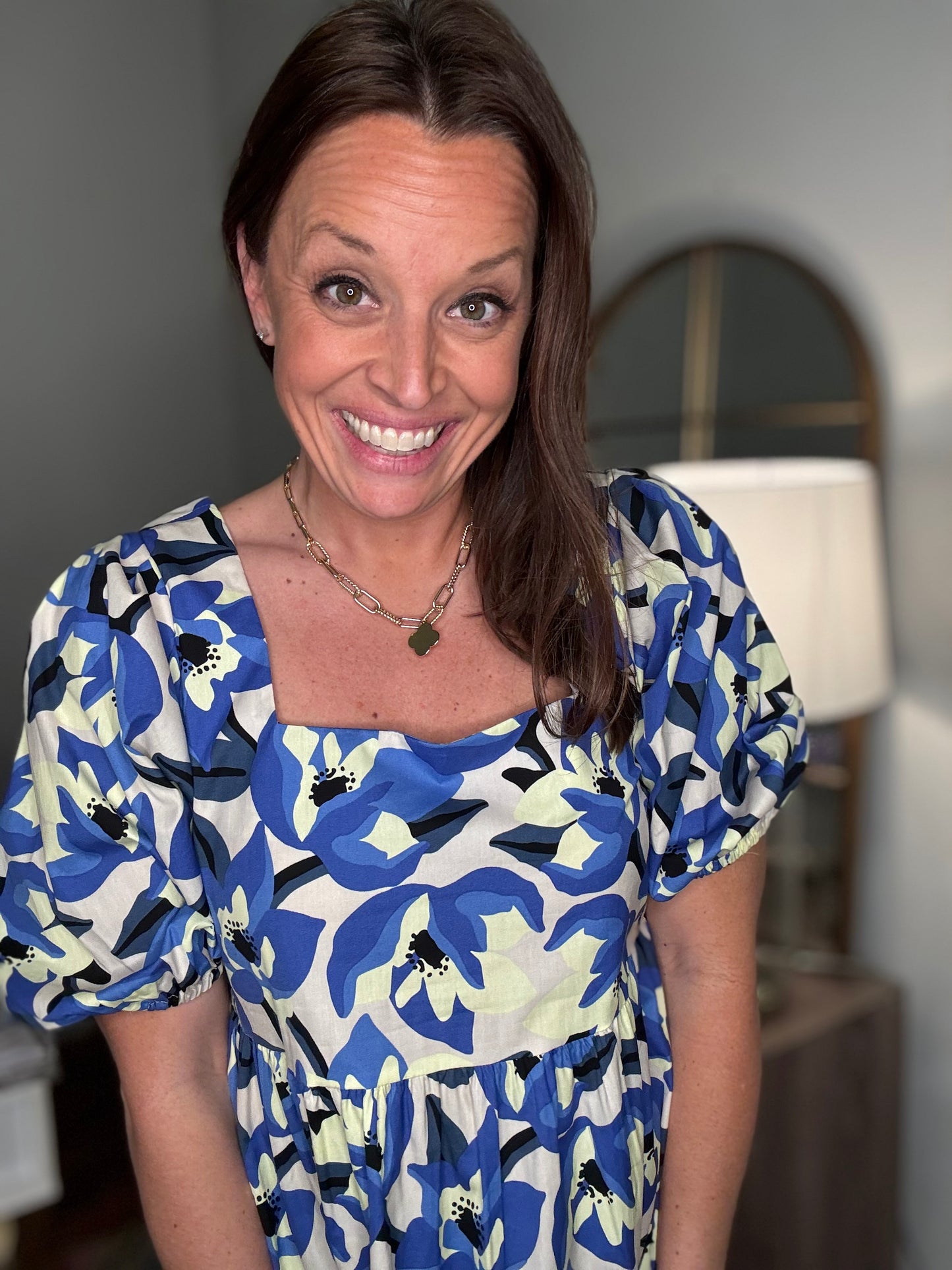 Gentry printed midi dress