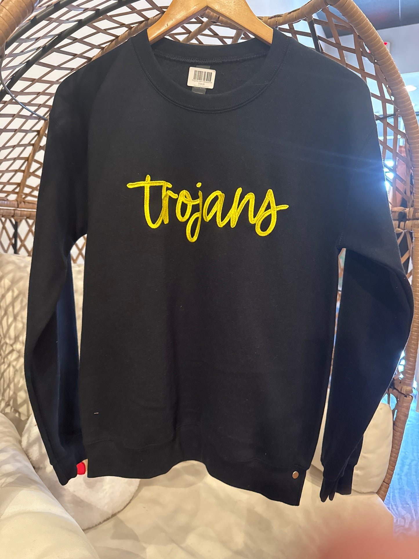Trojans yarn sweatshirt