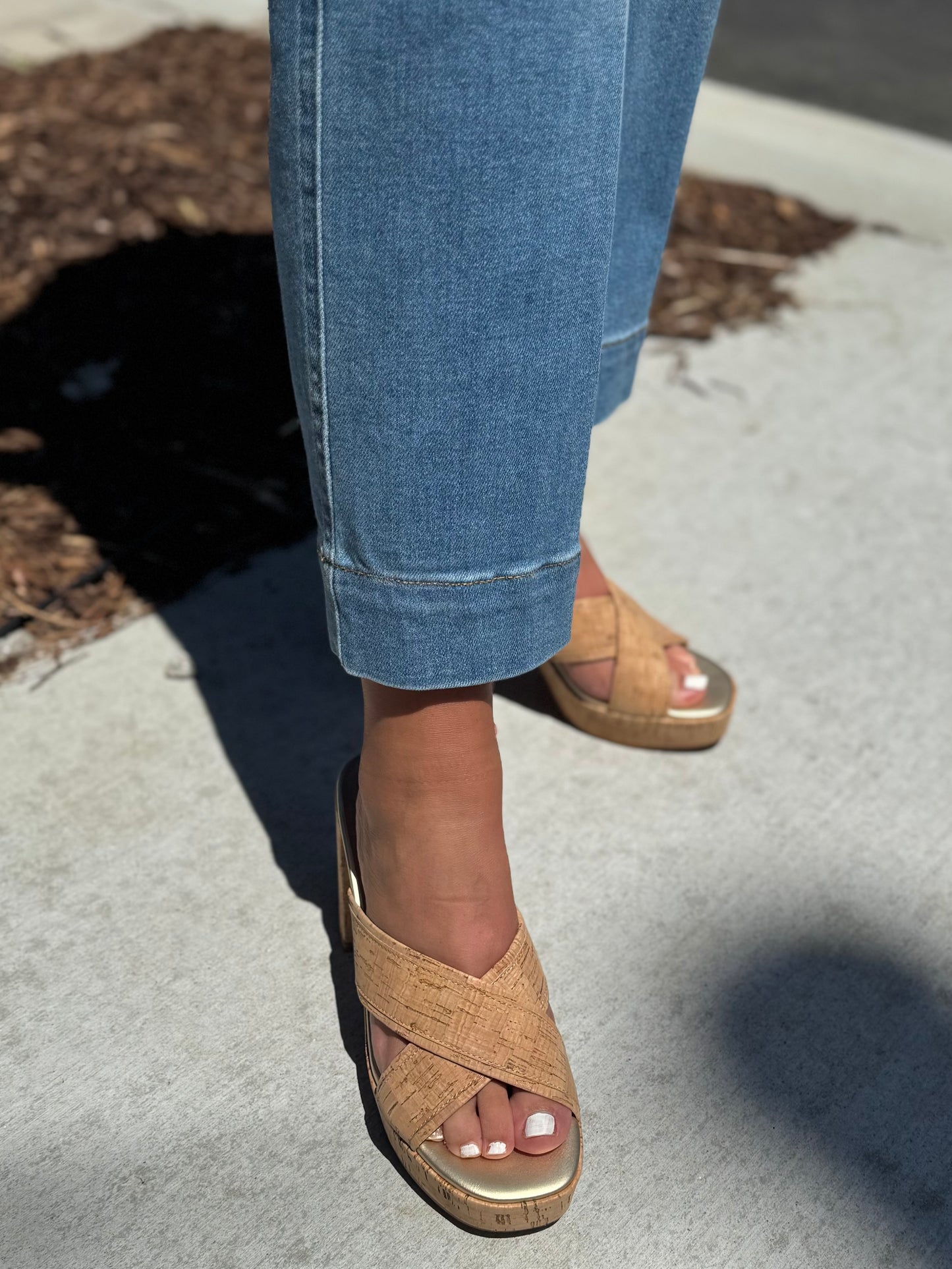 Eleanor cork wedges