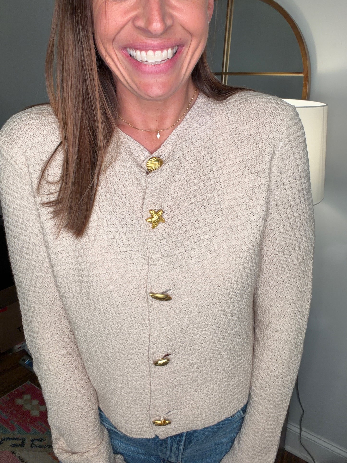 Khaki coastal cardigan