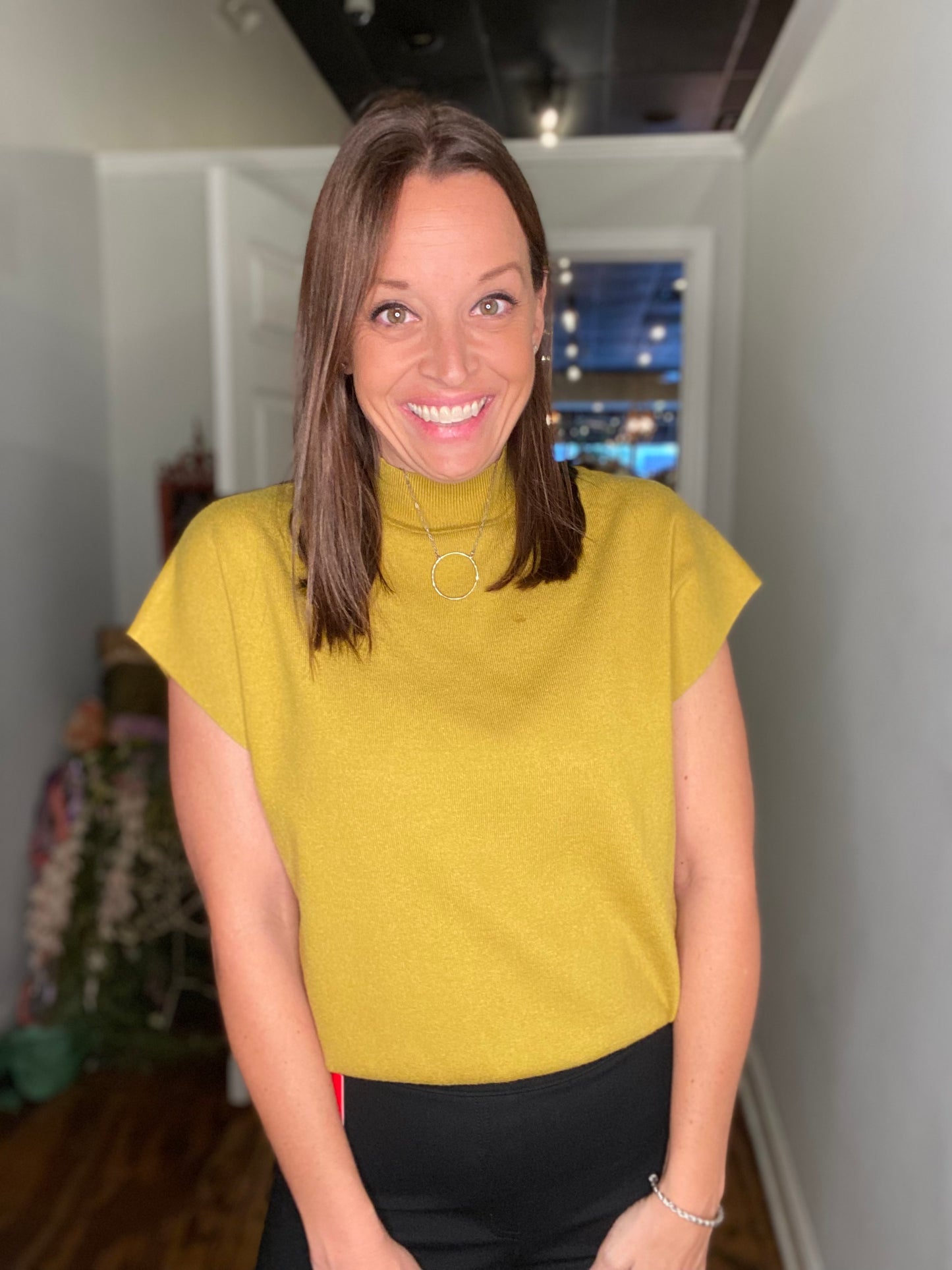 Mock neck top