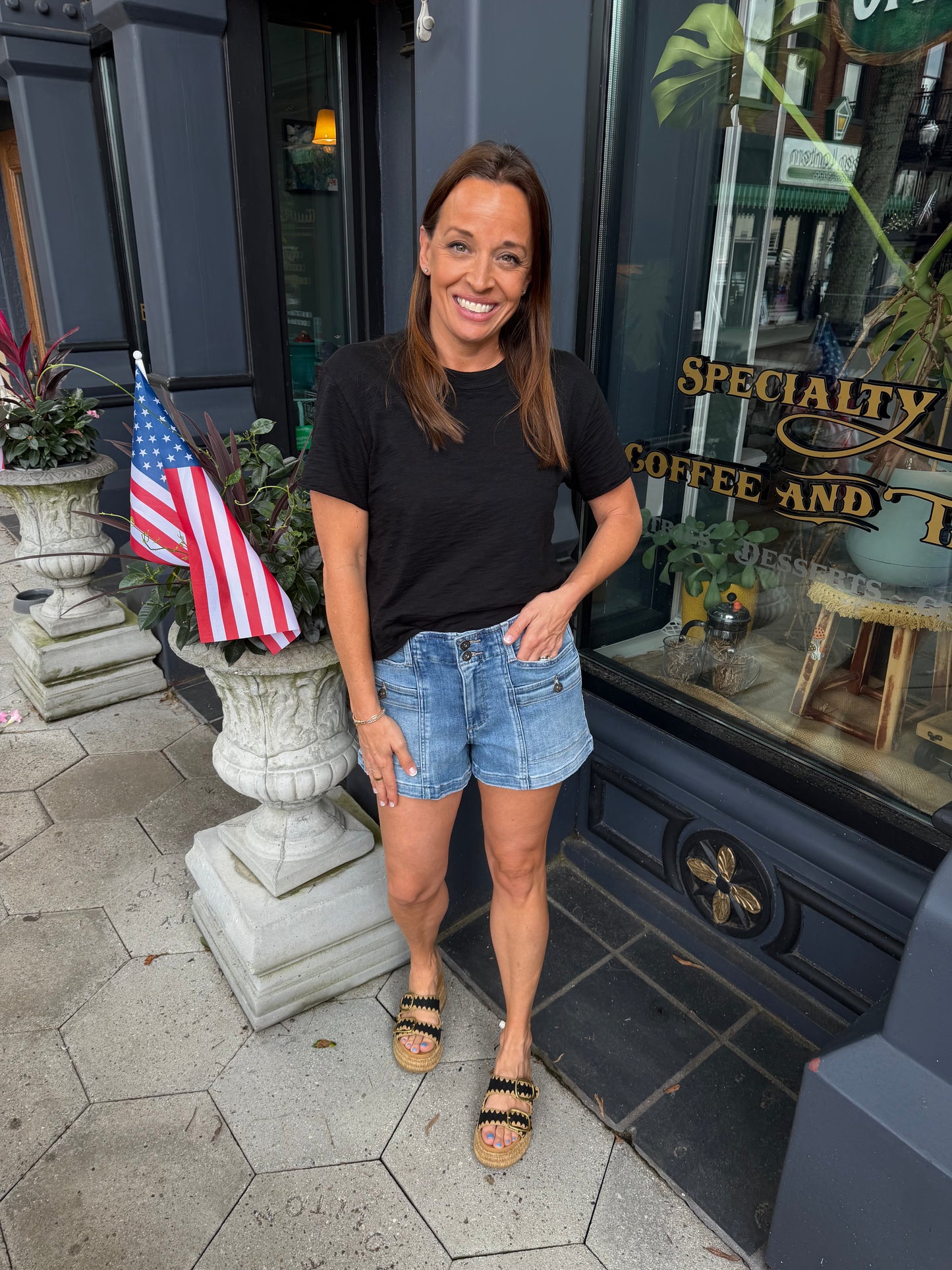 Mica denim shorts