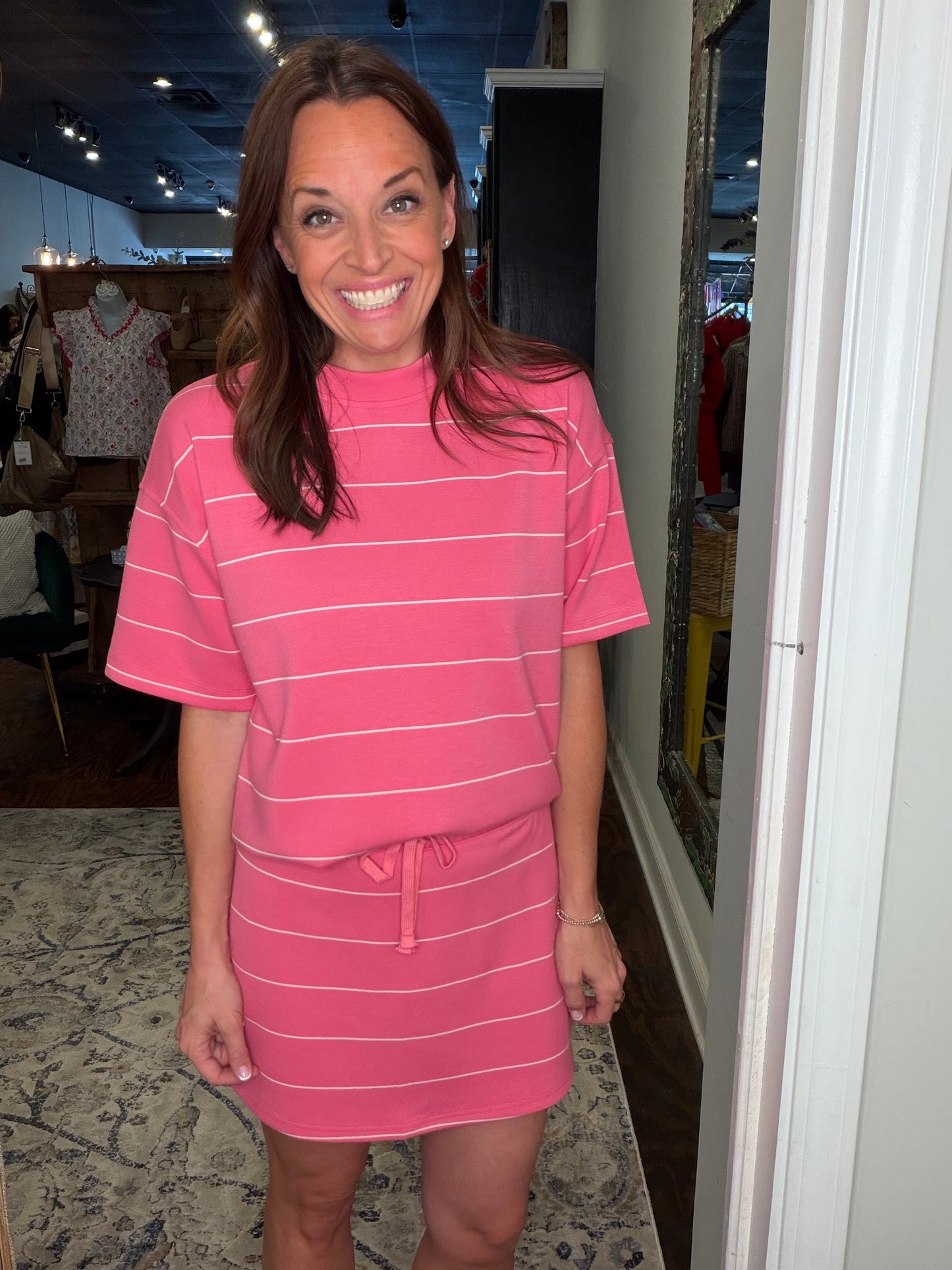 Modal stripe skort