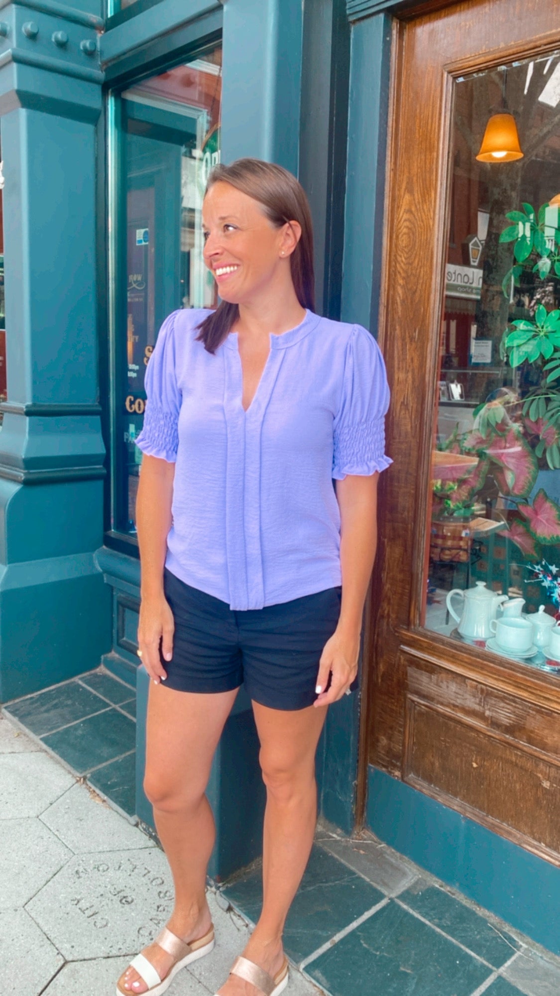Eden pleat top