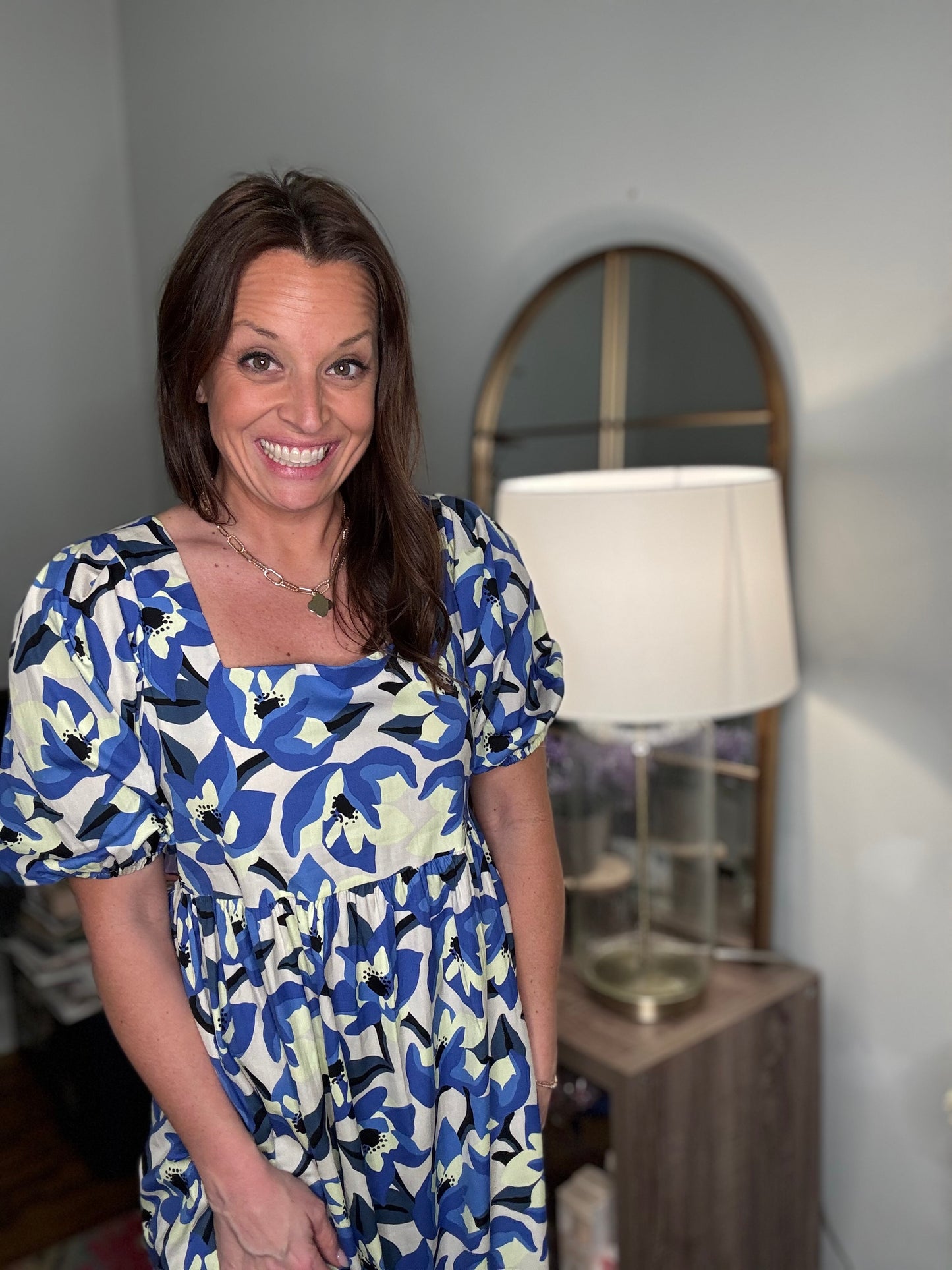 Gentry printed midi dress