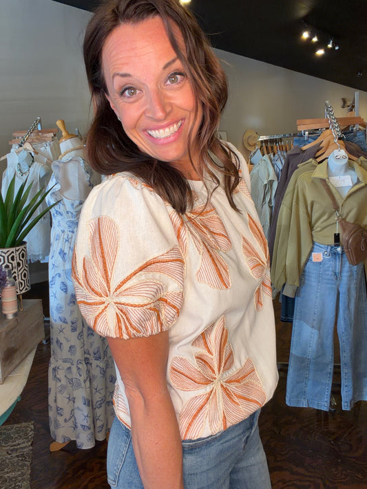 Tabi embroidered top