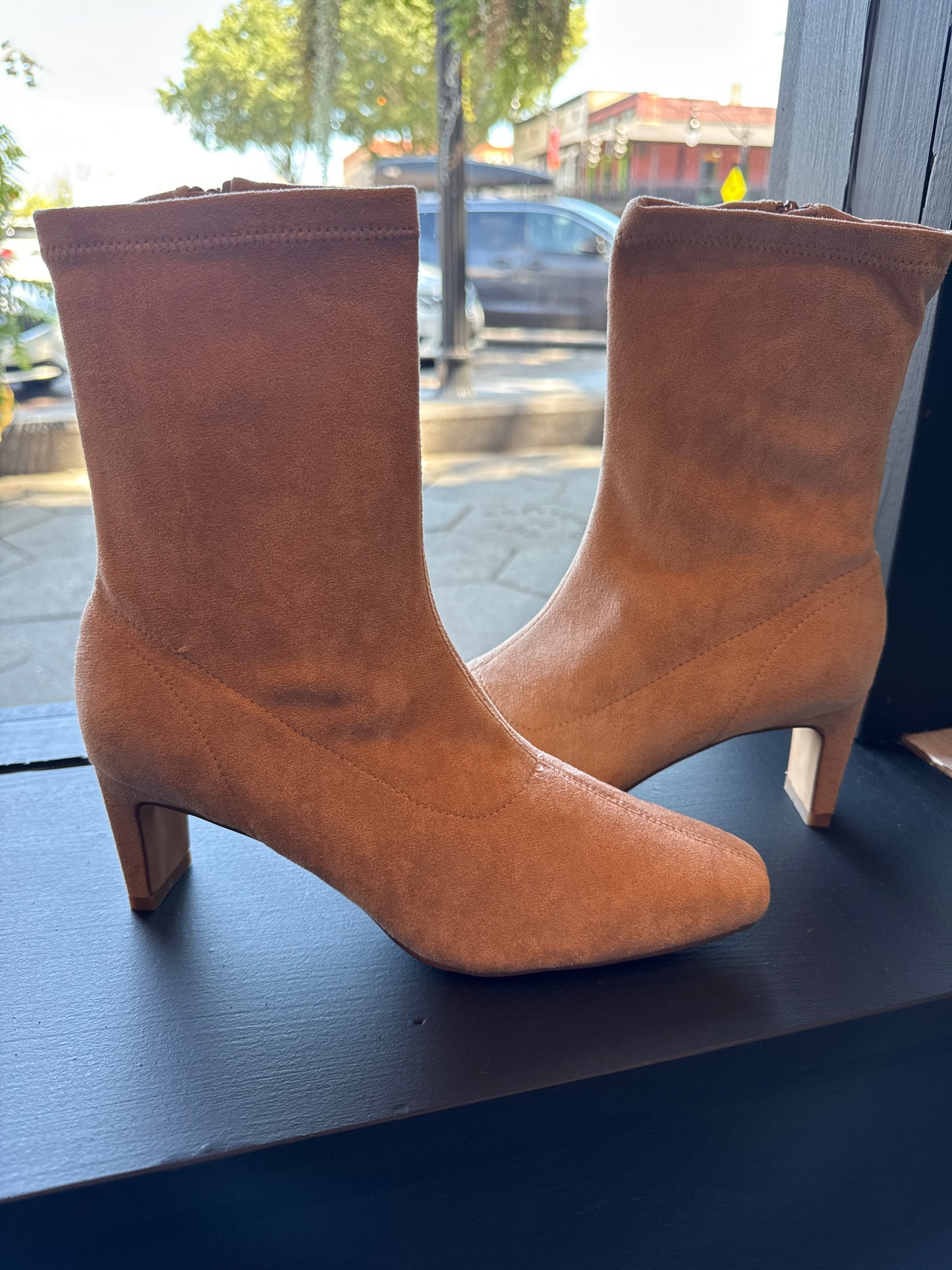 Suede Loren heels