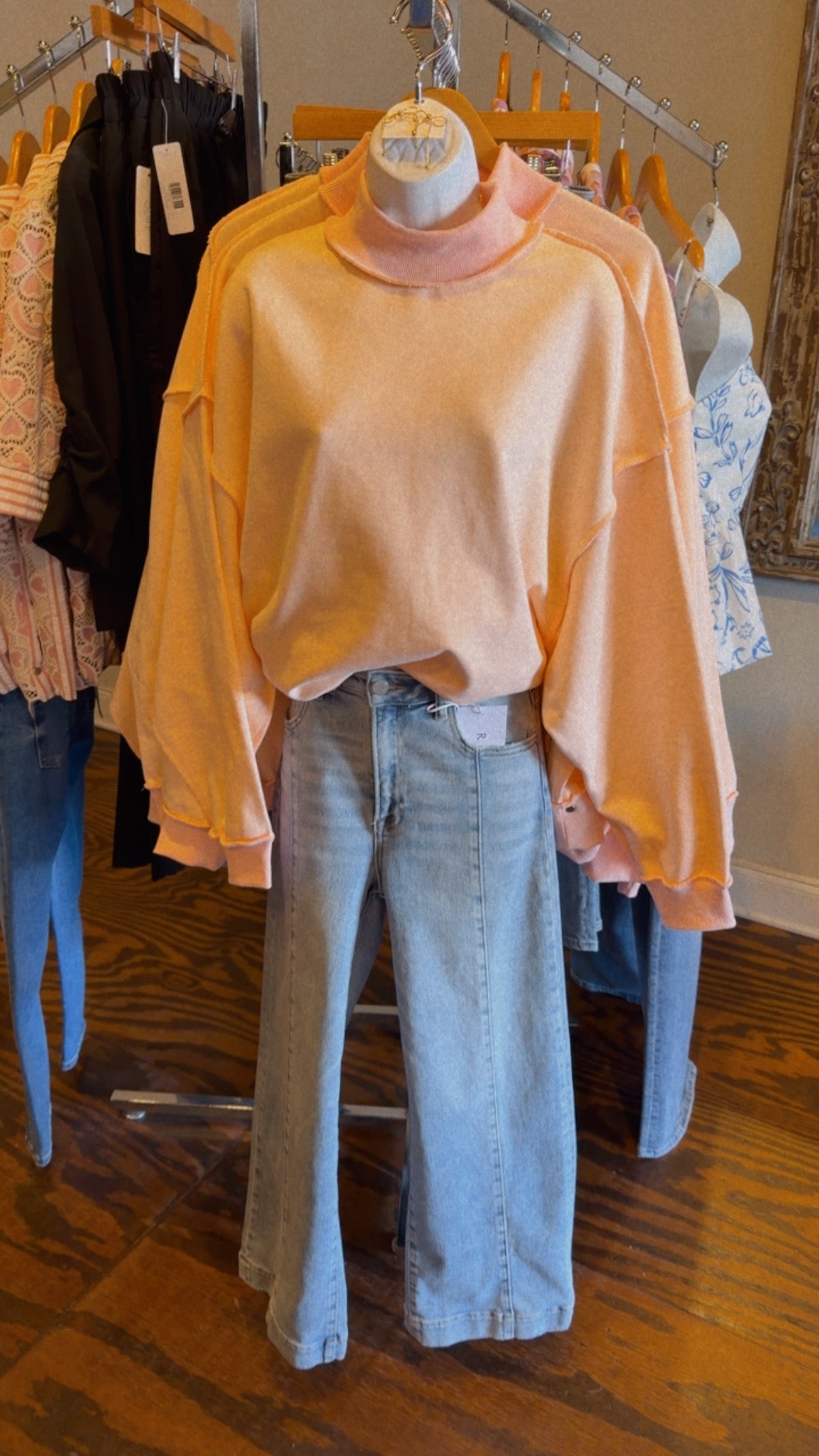 Mock neck sweatshirt