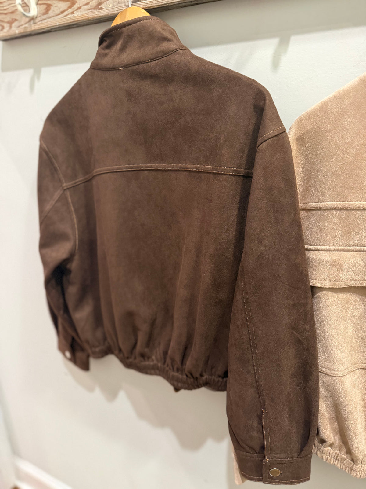 Suede utility jacket