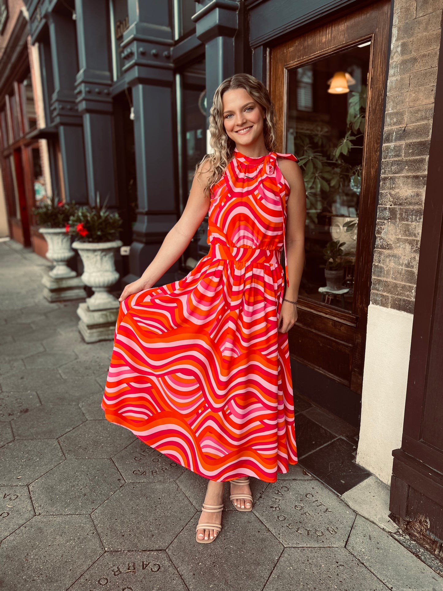 Sunrise tie maxi