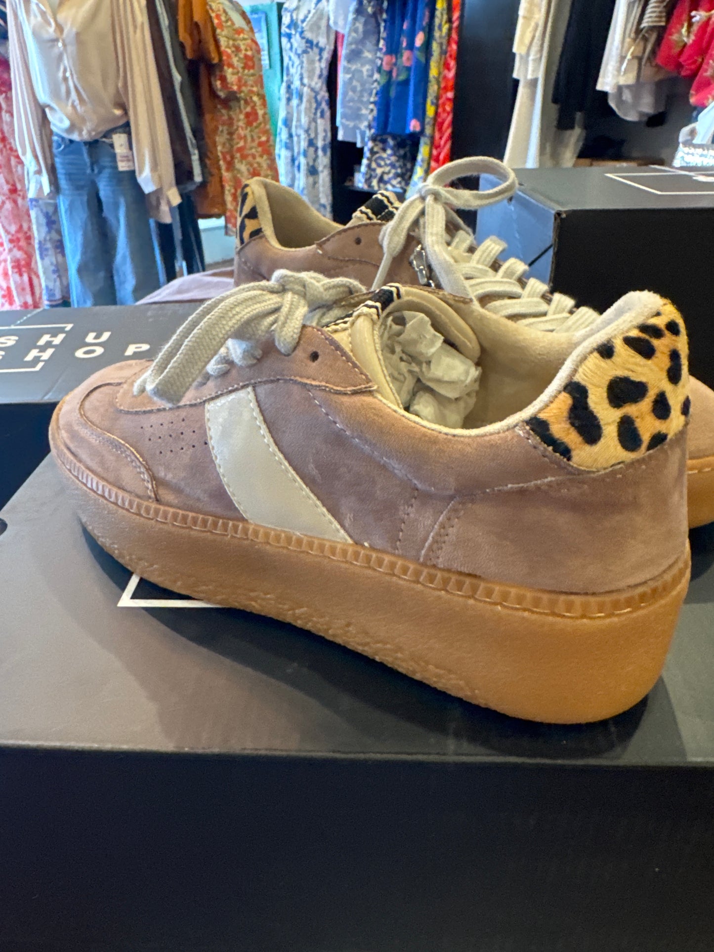 Stacey platform suede sneakers