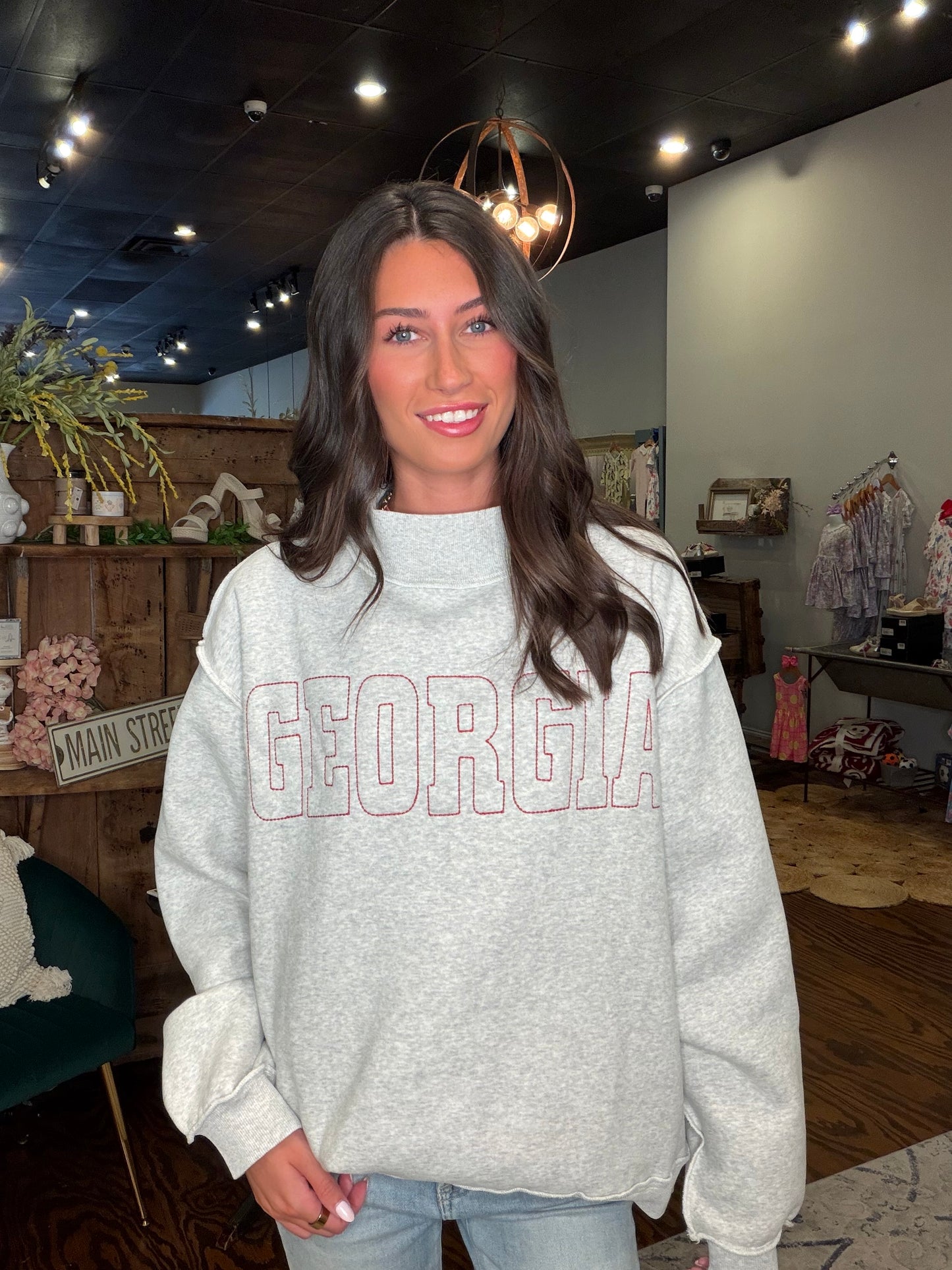 GA mock neck sweatshirt