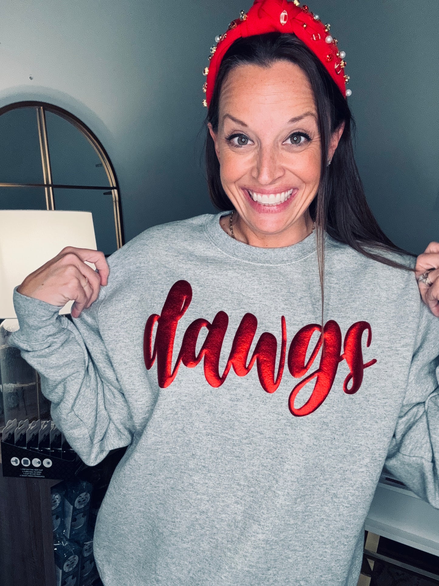 Dawgs metallic puff sweatshirt