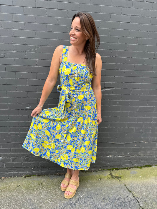 Button up lemon dress