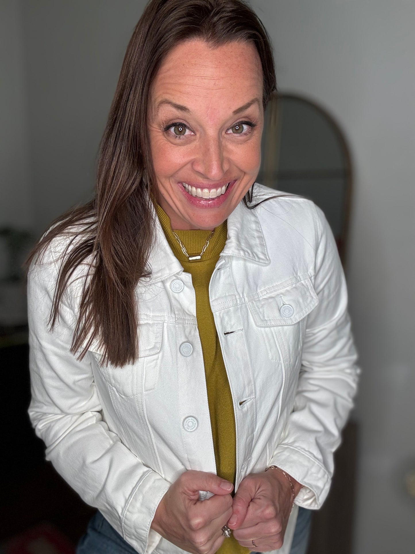 White denim jacket