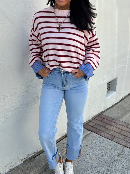 Pink wine sweater