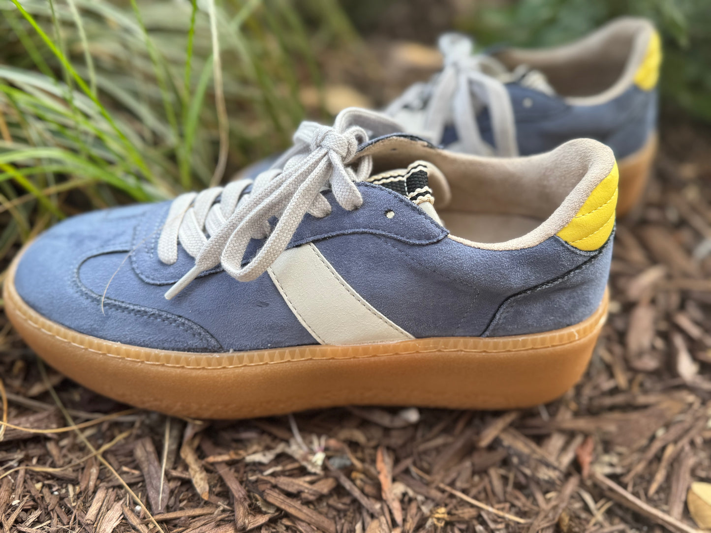 Stacey blue suede sneakers