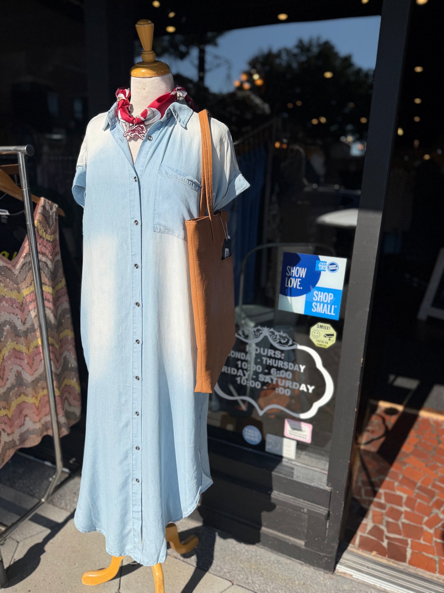 Denim tencel midi dress