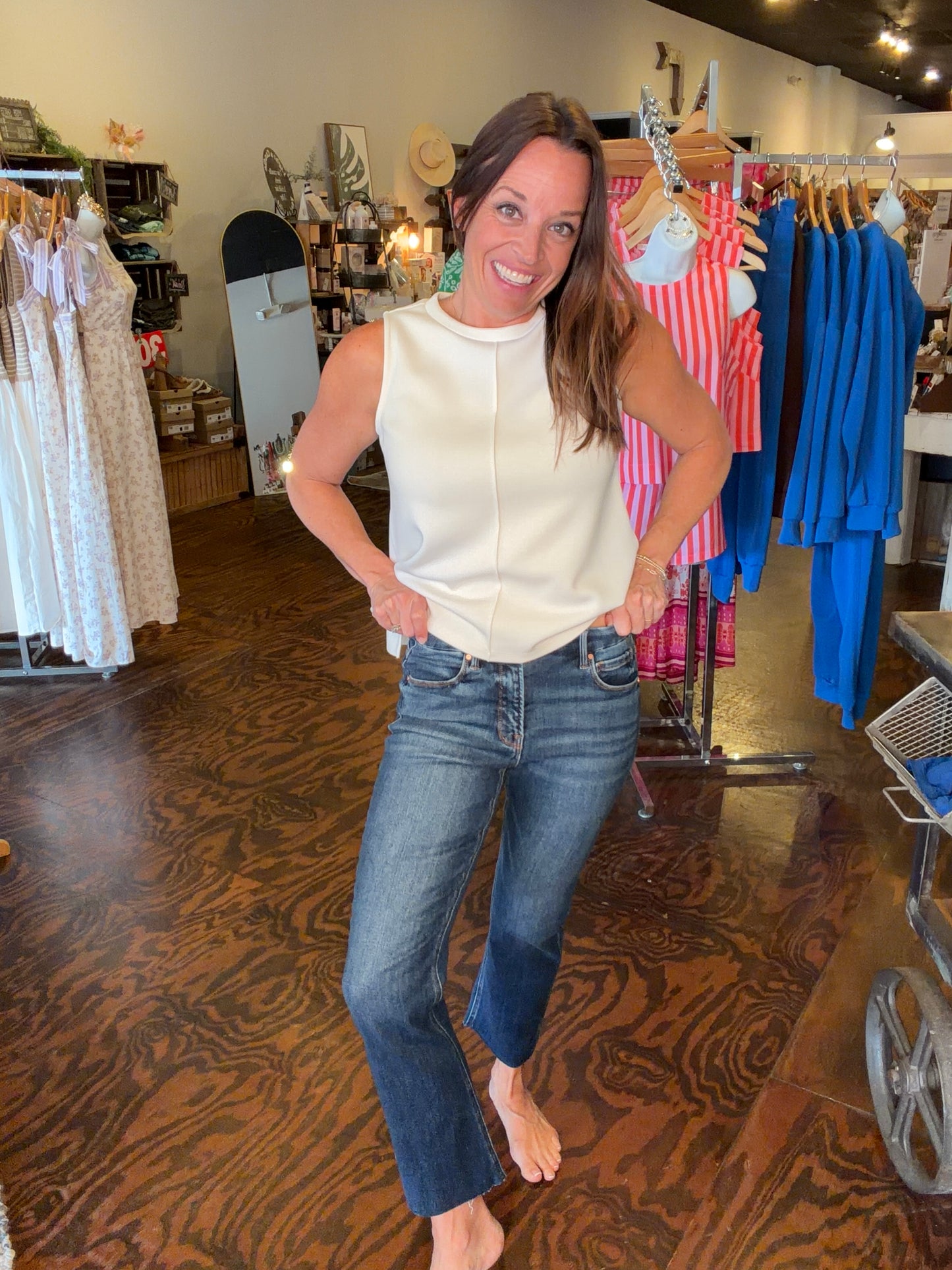 Ellen cropped straight jeans