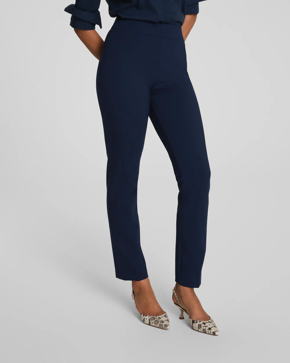 Spanx Ponte navy pants