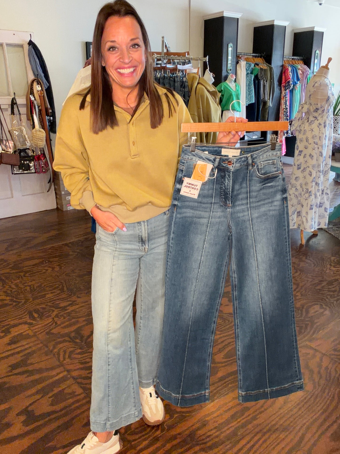 Risen pintuck jeans