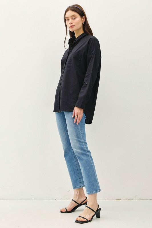 Relaxed button down shirt