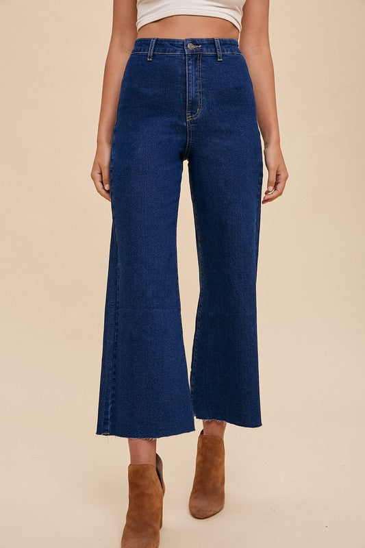 Annie dark wash wide leg