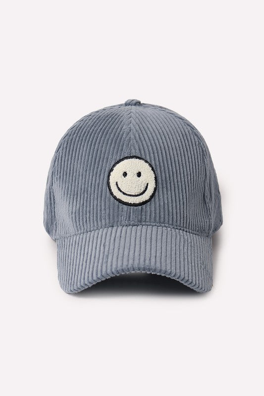 Smile corduroy baseball cap