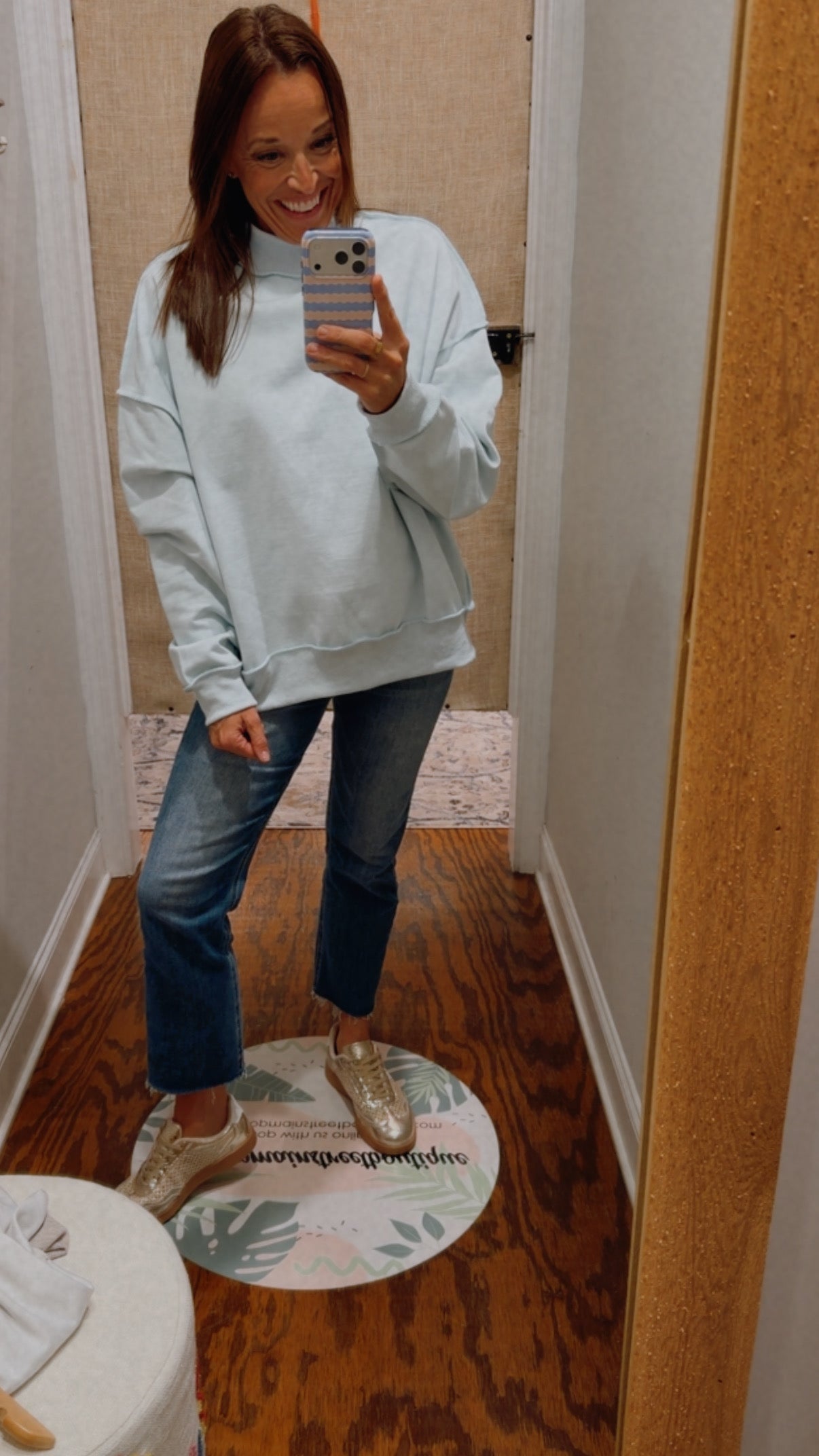 Mock neck sweatshirt