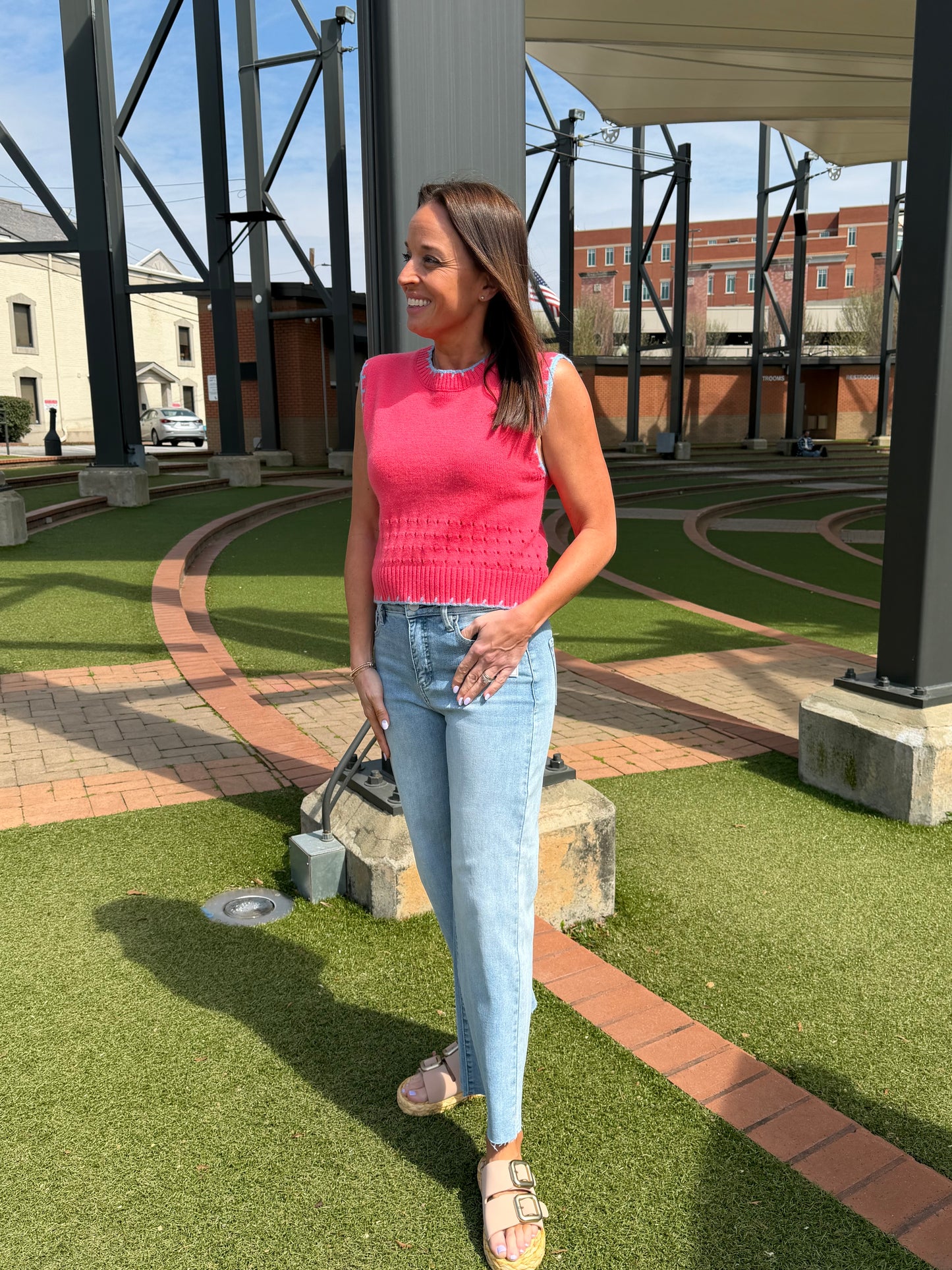 Callie cropped wide leg