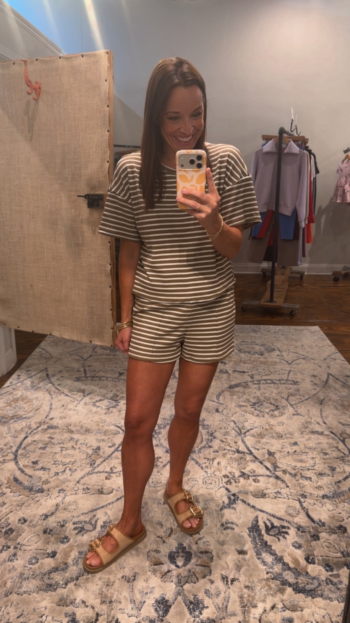 Striped summer short set