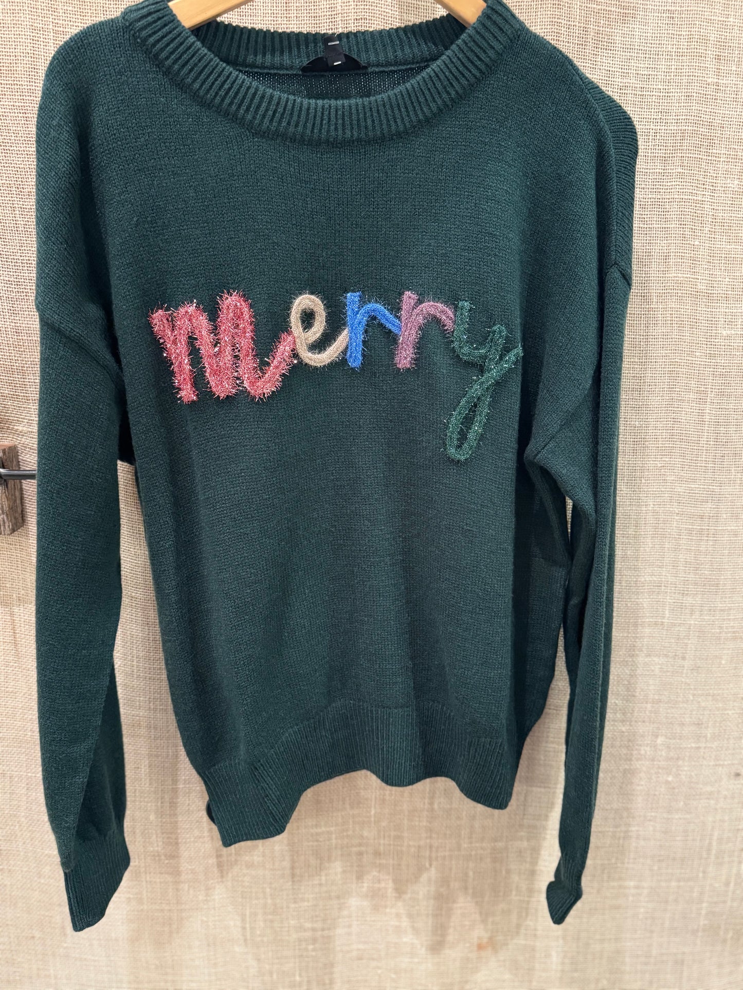 Merry tinsel sweater