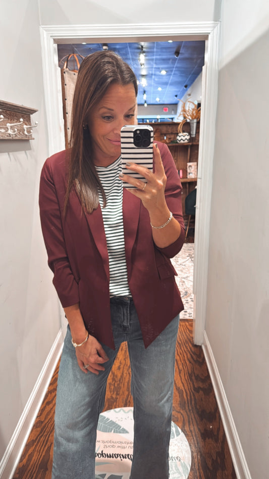 Burgundy blazer