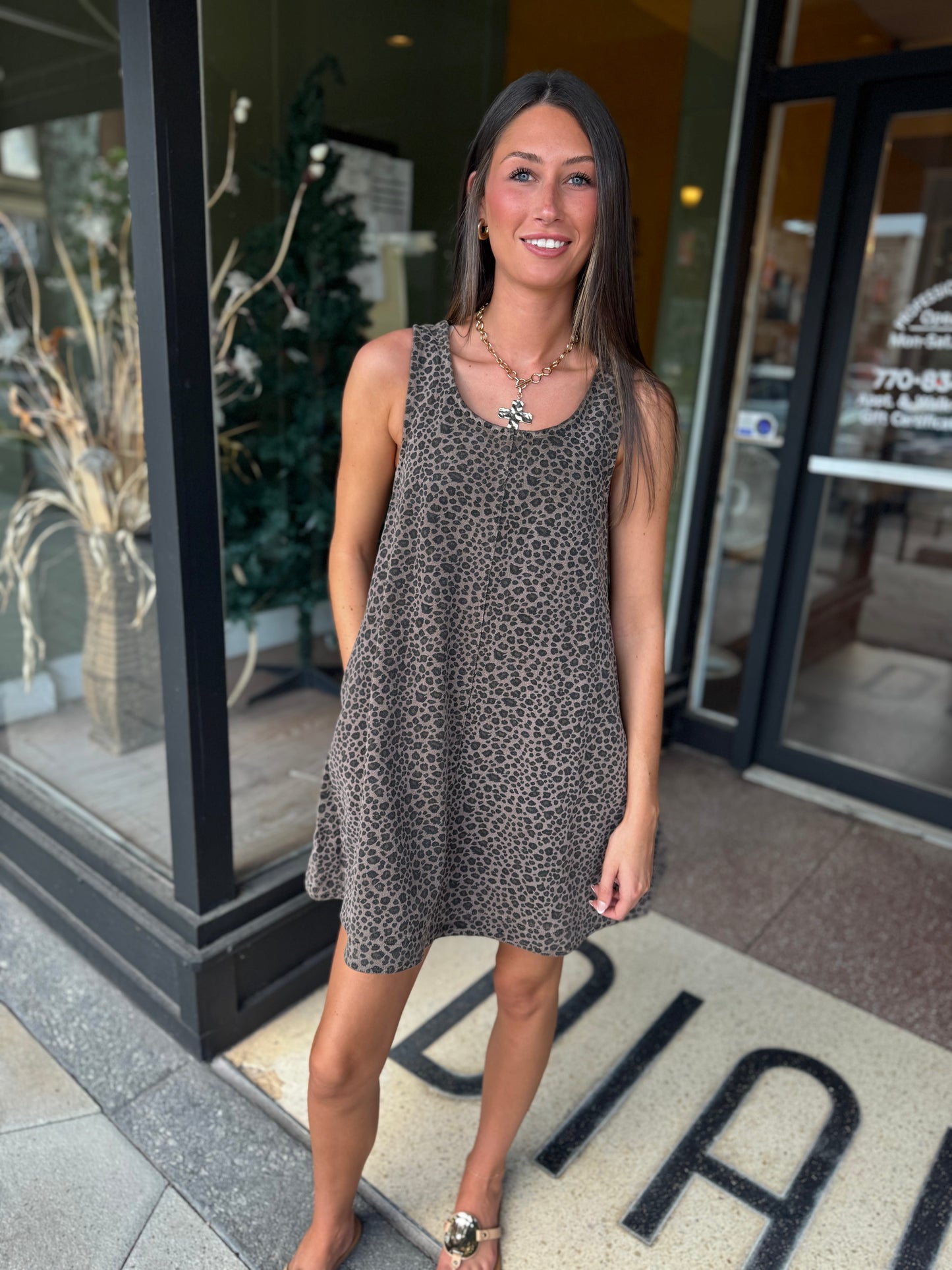 Leopard mini dress