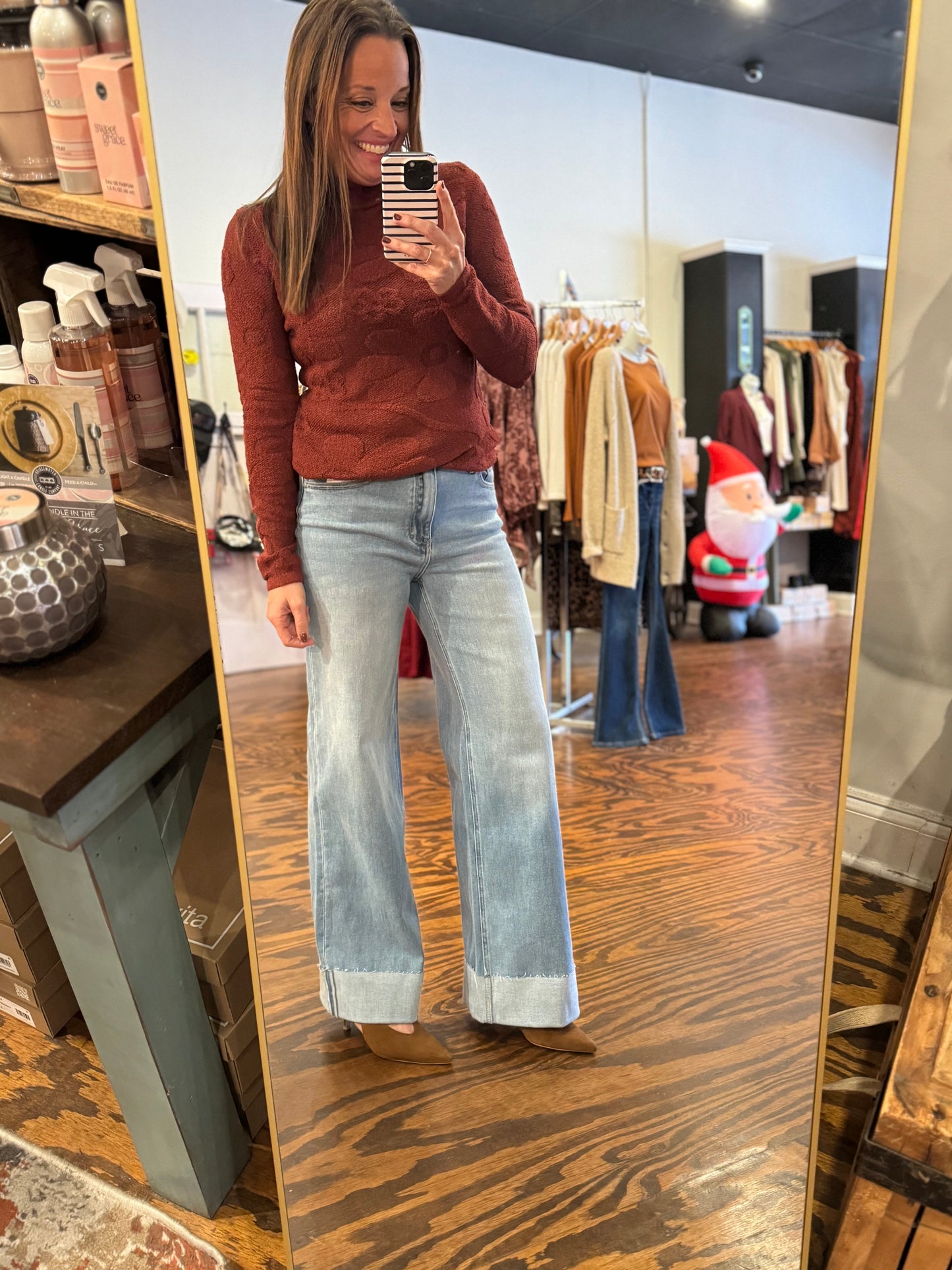 Annie cuffed straight jeans