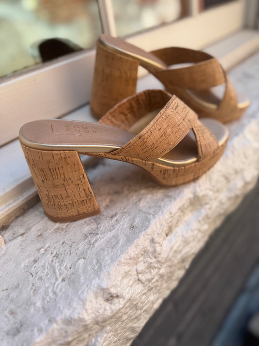 Eleanor cork wedges