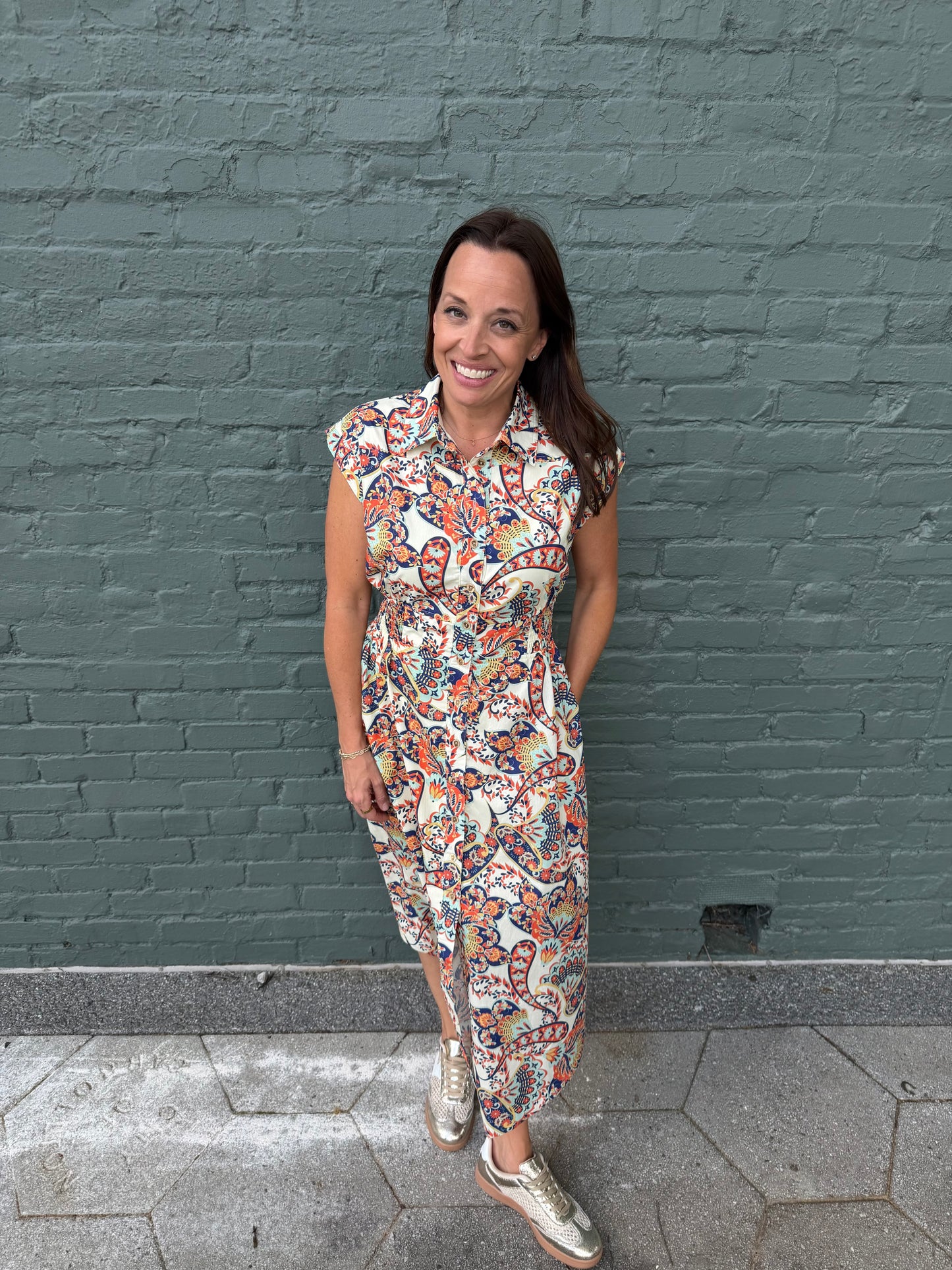 Paisley print dress