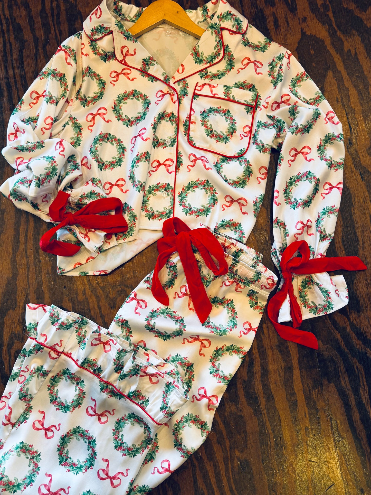 Christmas tie pj set