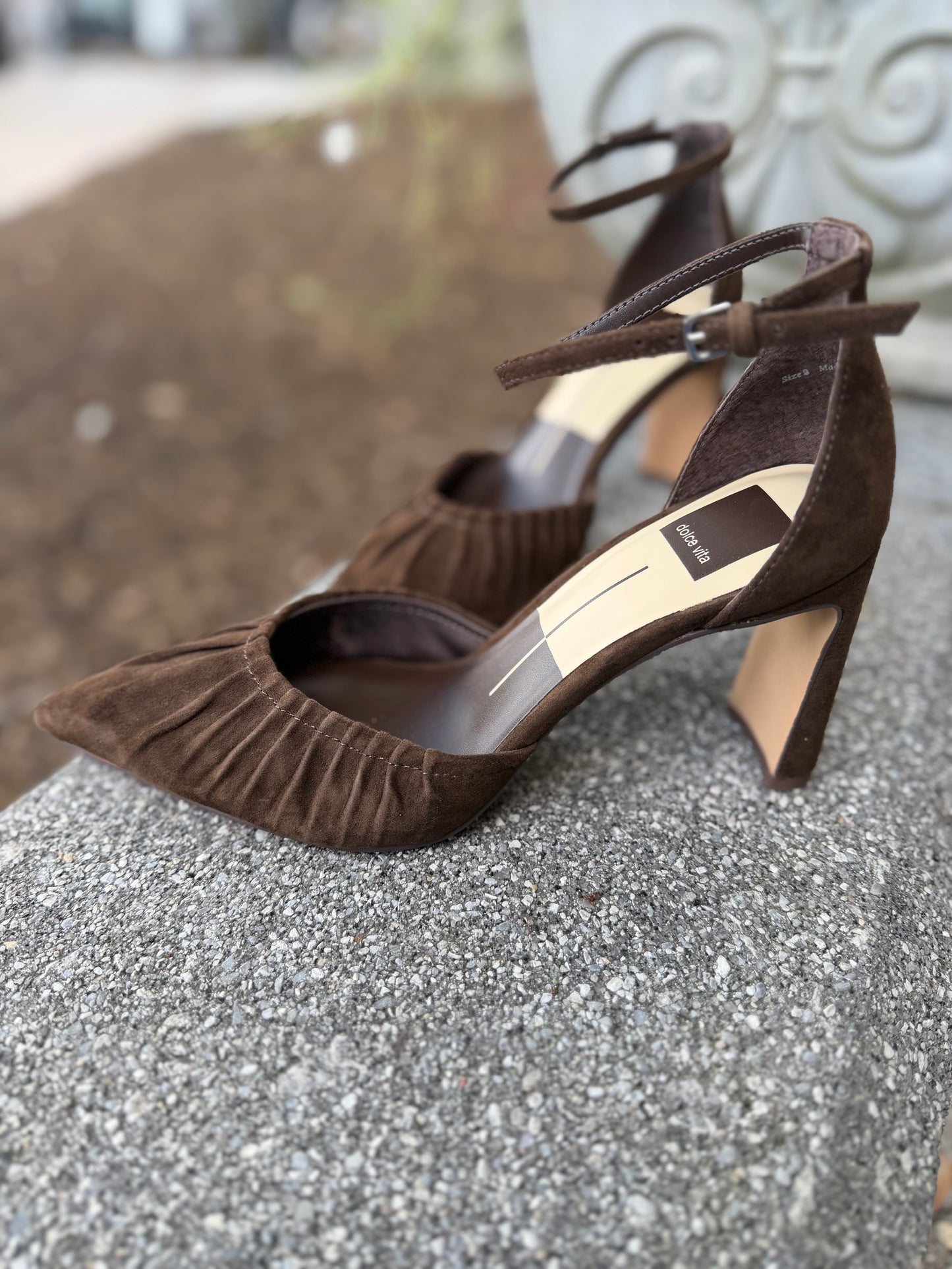 DV Kylo espresso suede heels
