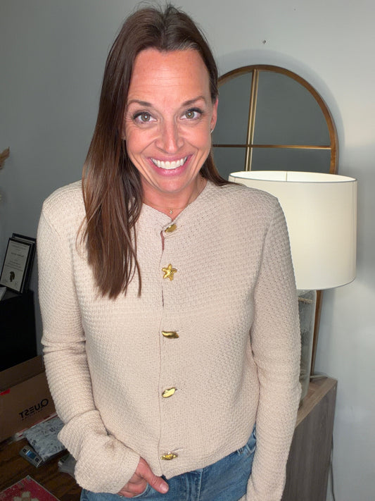 Khaki coastal cardigan