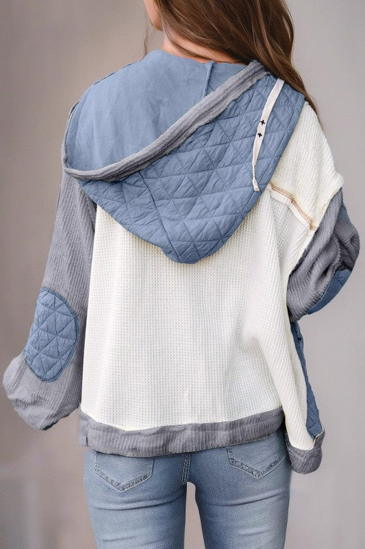 Blue patchwork jacket