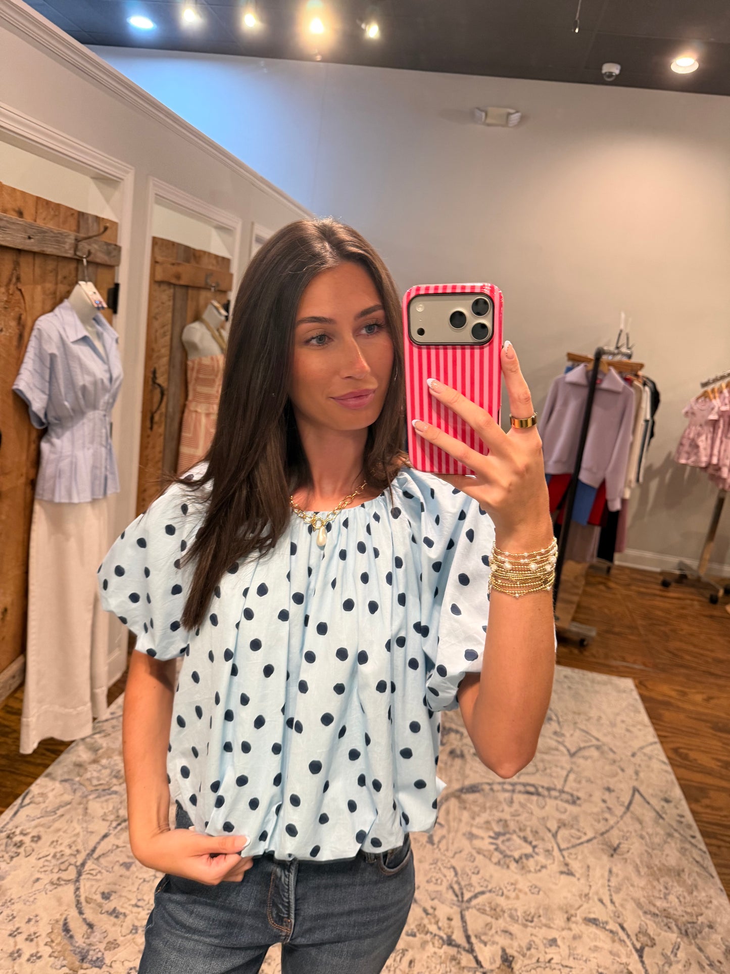 Blue bubble top
