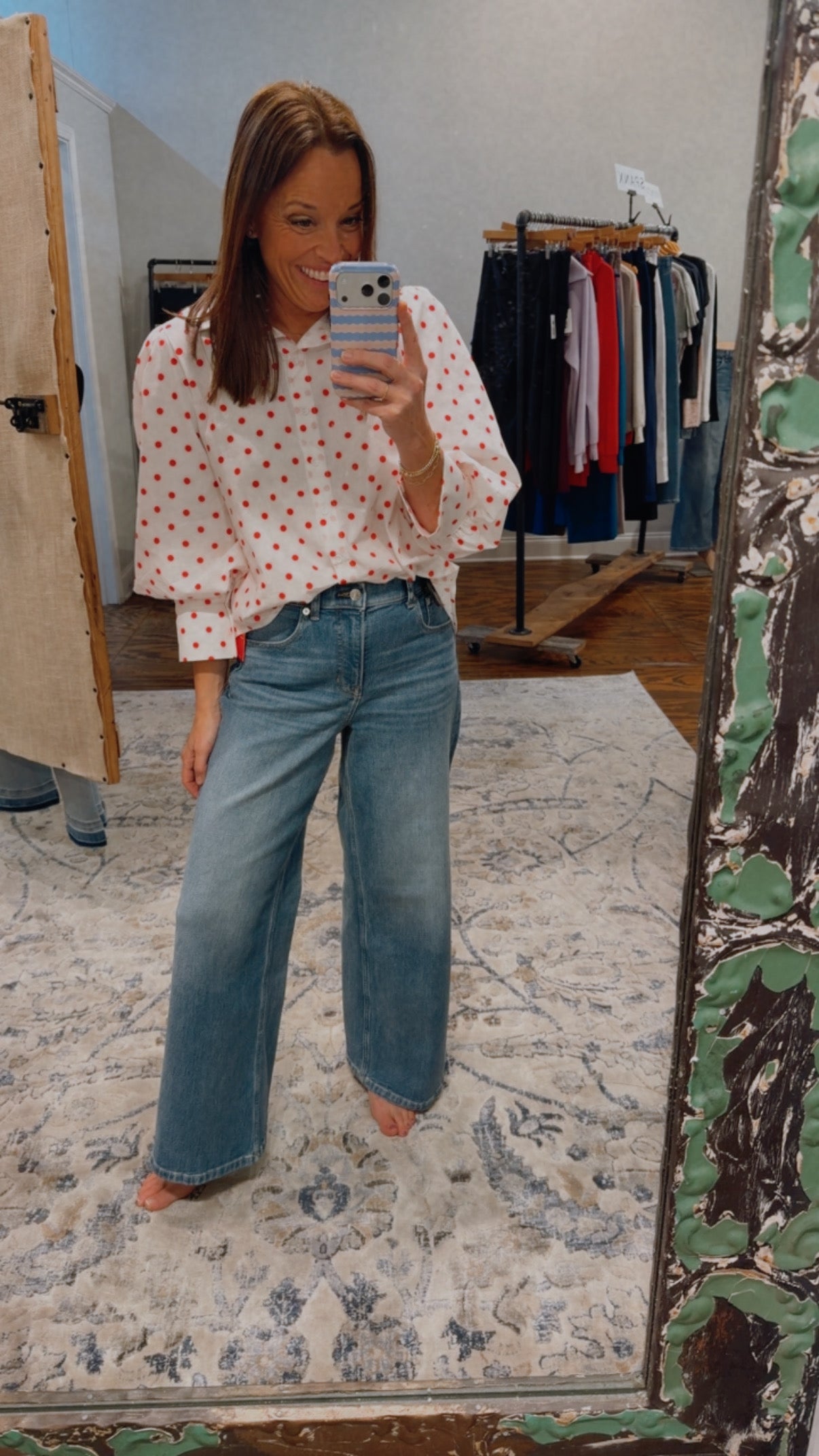 Spanx wide leg denim