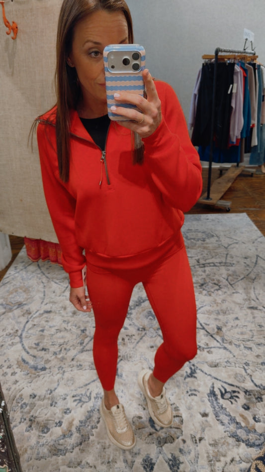 Spanx AE half zip top