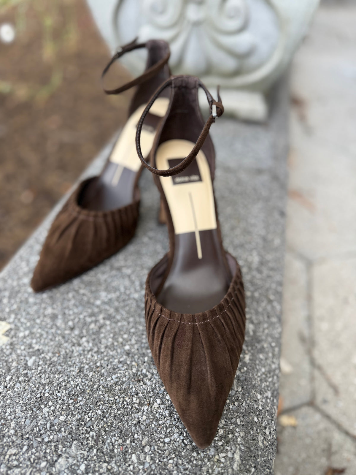 DV Kylo espresso suede heels