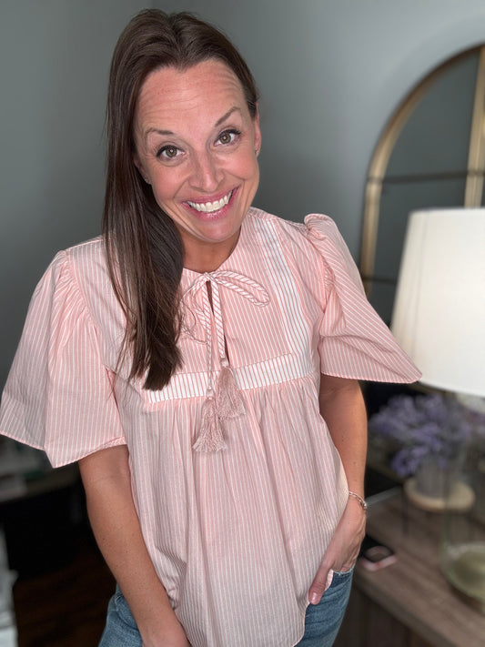Coral tassel top