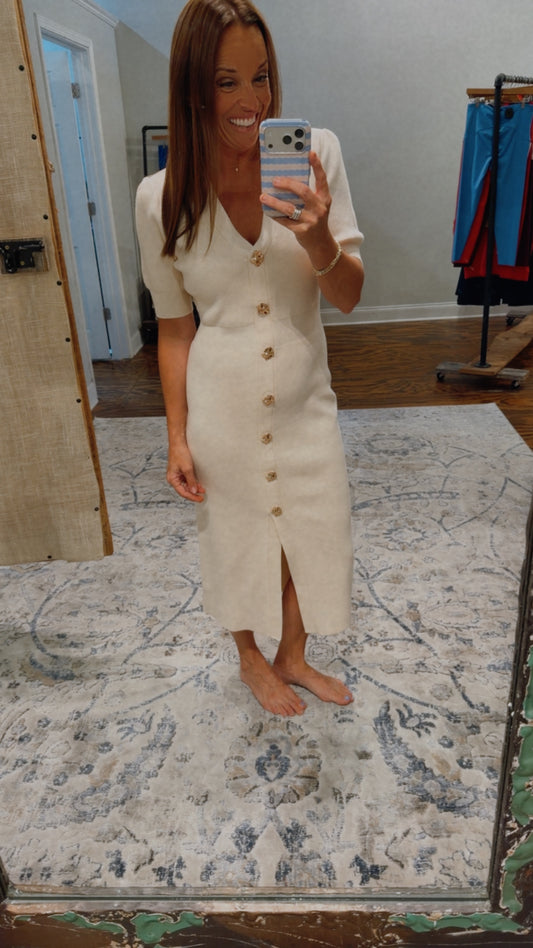 Ivory kennedy midi dress