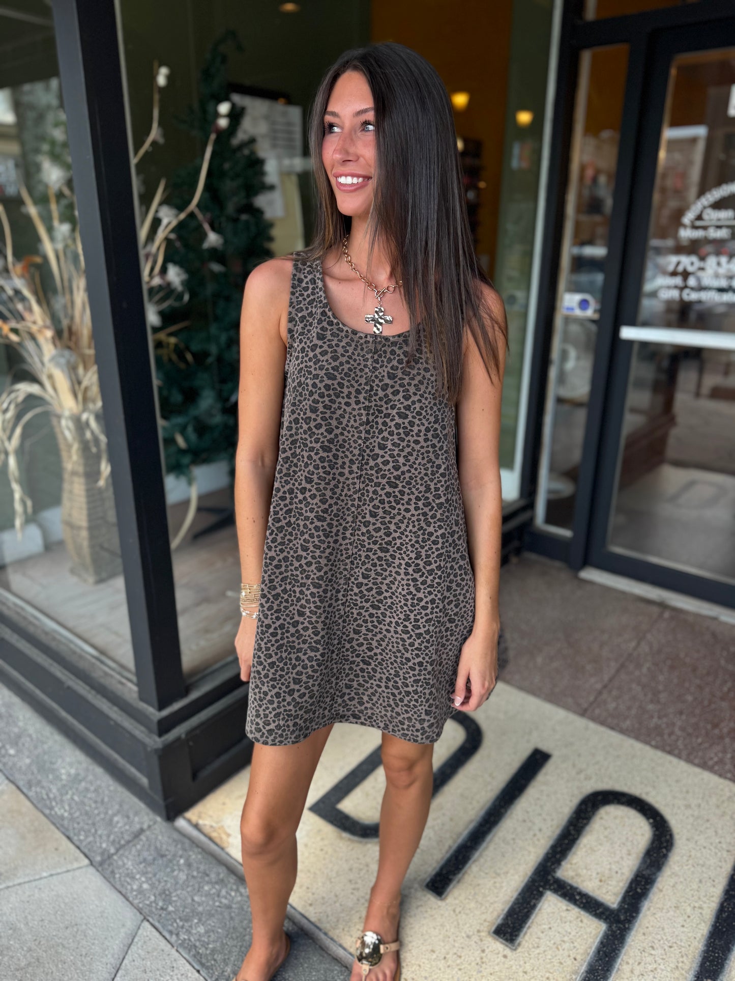 Leopard mini dress